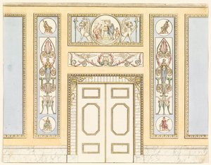 Zijmuur met deuropening